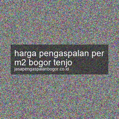 Harga Pengaspalan Per M2 Tenjo
