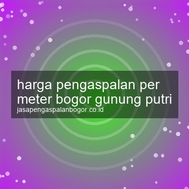 Harga Pengaspalan Per Meter Gunung Putri